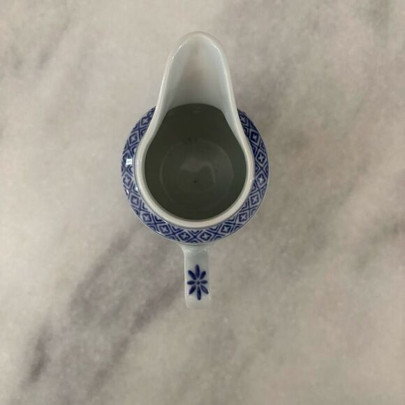 Vintage Chinese Tea Set Blue White Rice Porcelain MINT - Picture 5 of 13